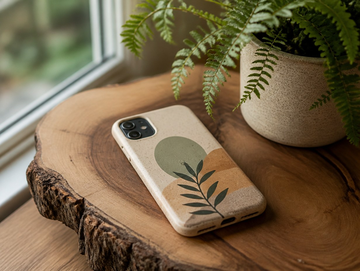 Biodegradable Phone Case mockup example