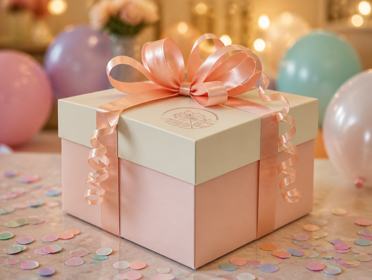 Birthday Gift Box mockup example