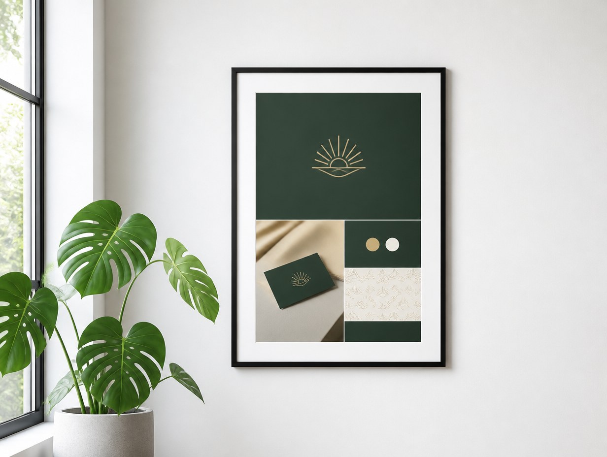AI-generated black frame print mockup sample