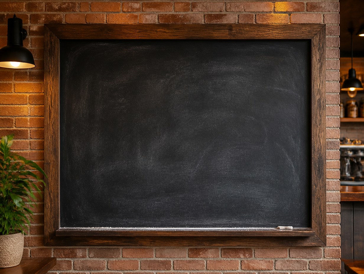 AI-generated blackboard mockup sample