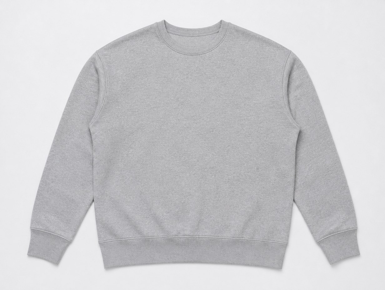 AI-generated blank sweatshirt mockup sample