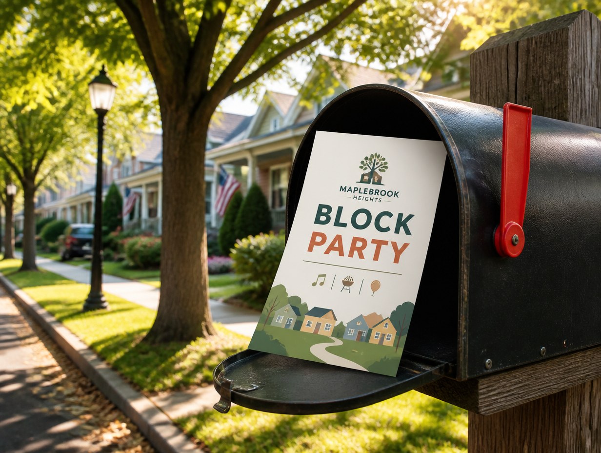 Block Party Flyer mockup example