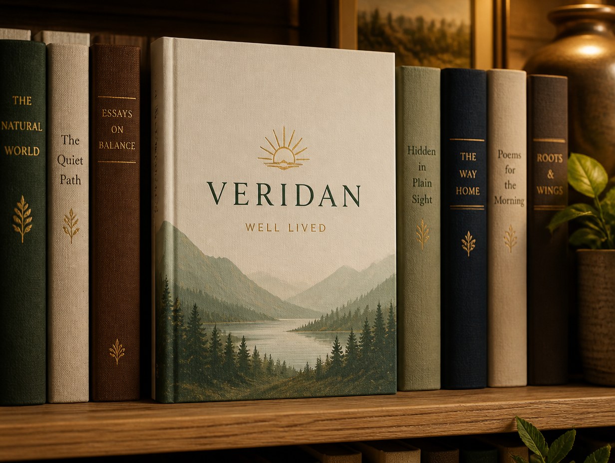 AI-generated book on shelf mockup sample