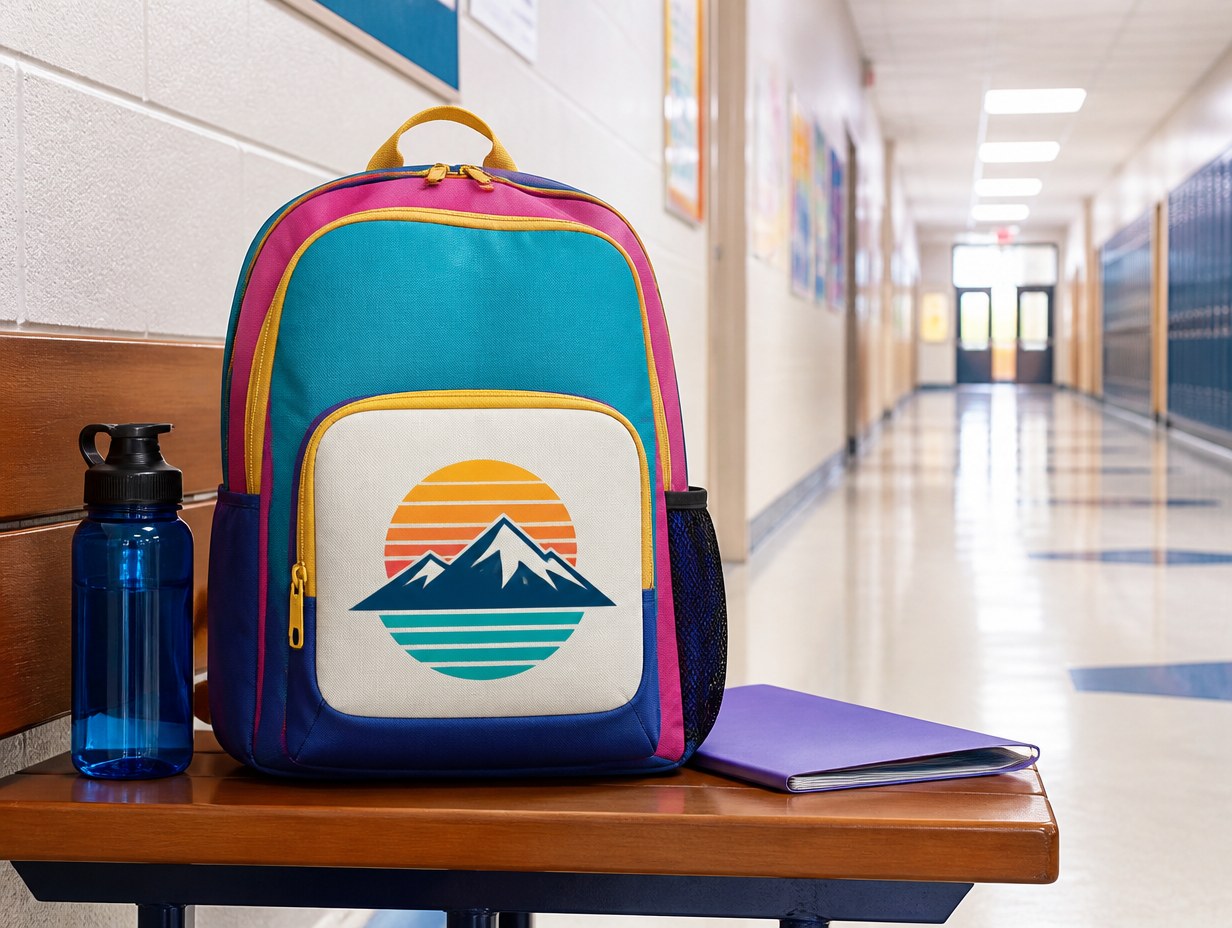 AI-generated bookbag mockup sample