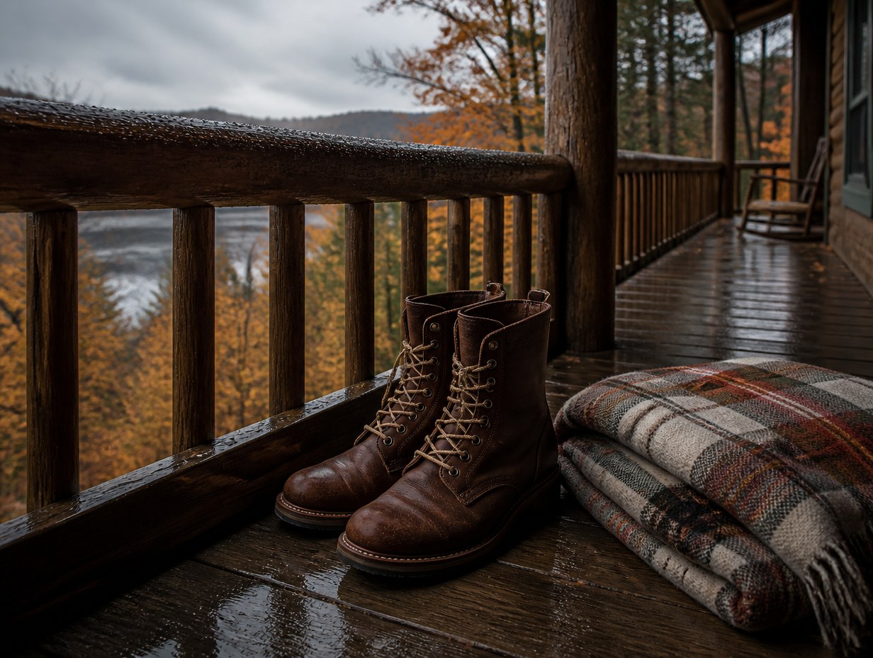 AI-generated boots mockup sample