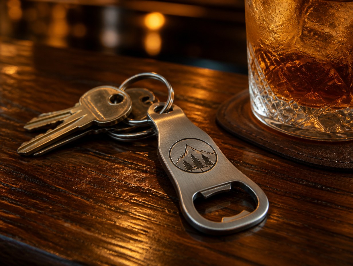 Bottle Opener Keychain mockup example