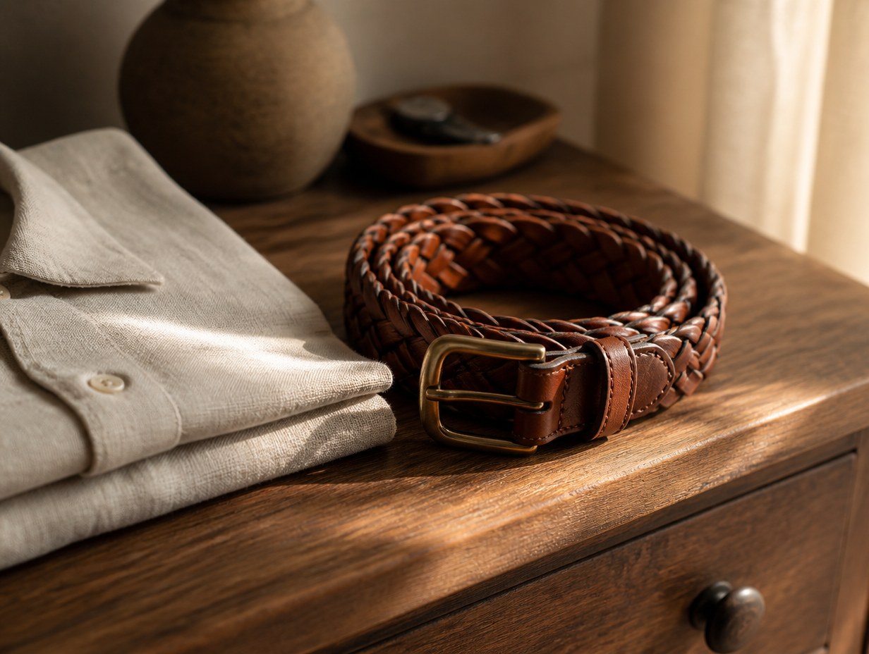AI-generated braided belt mockup sample