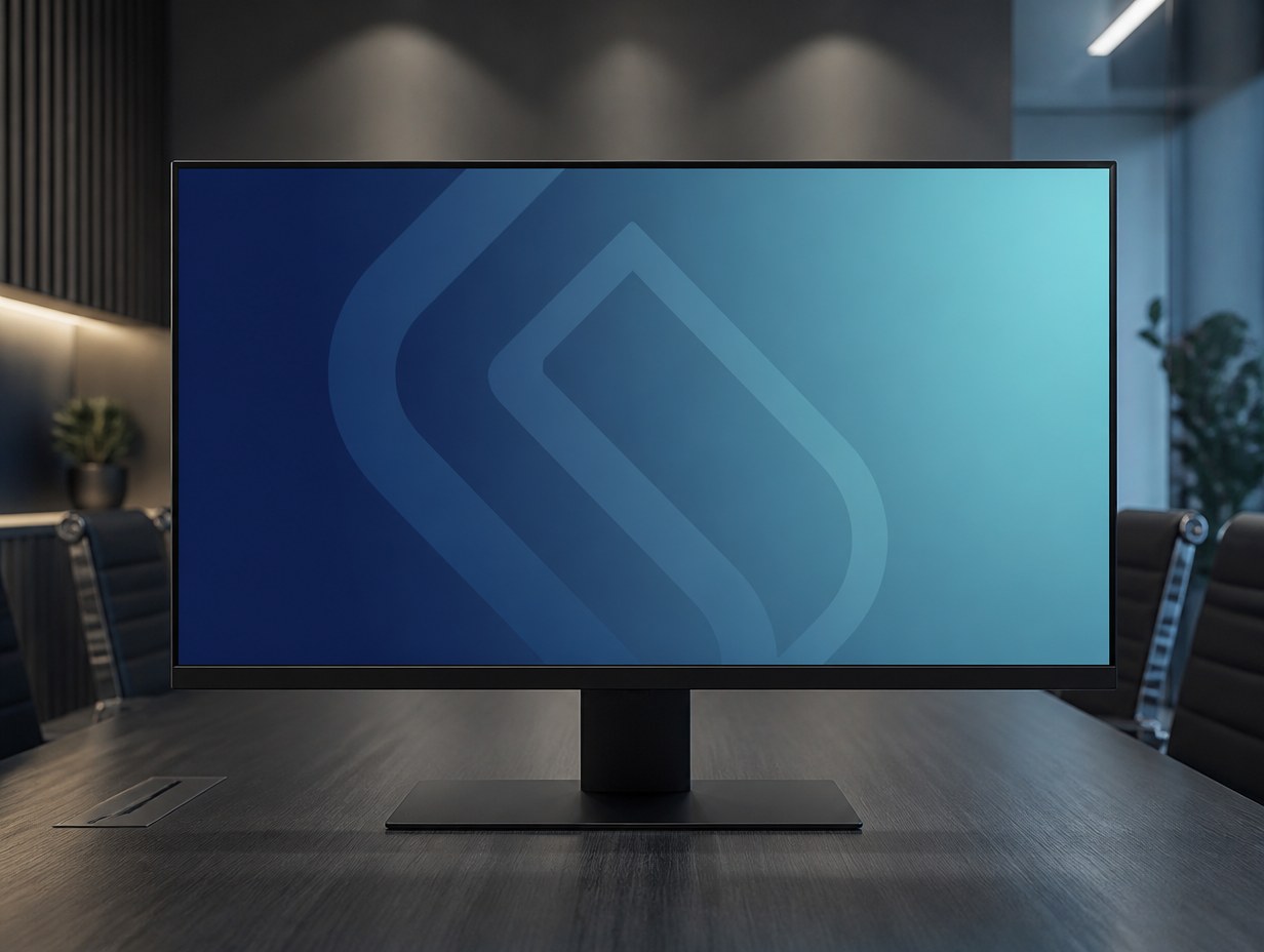 AI-generated branded zoom background mockup sample