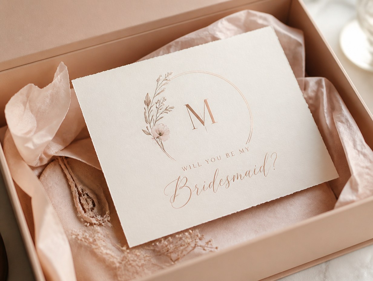 Bridesmaid Proposal Card mockup example