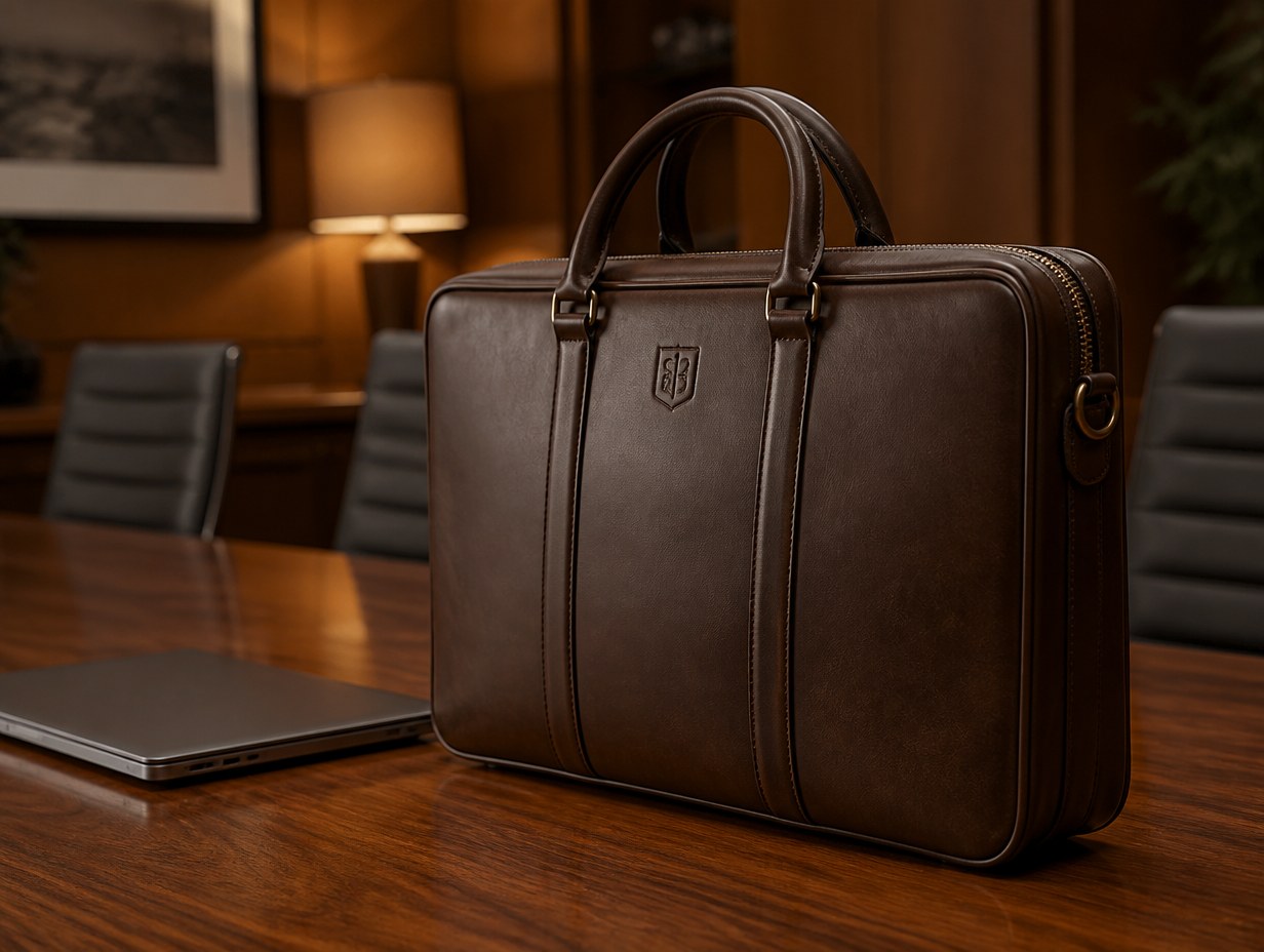 AI-generated briefcase mockup sample