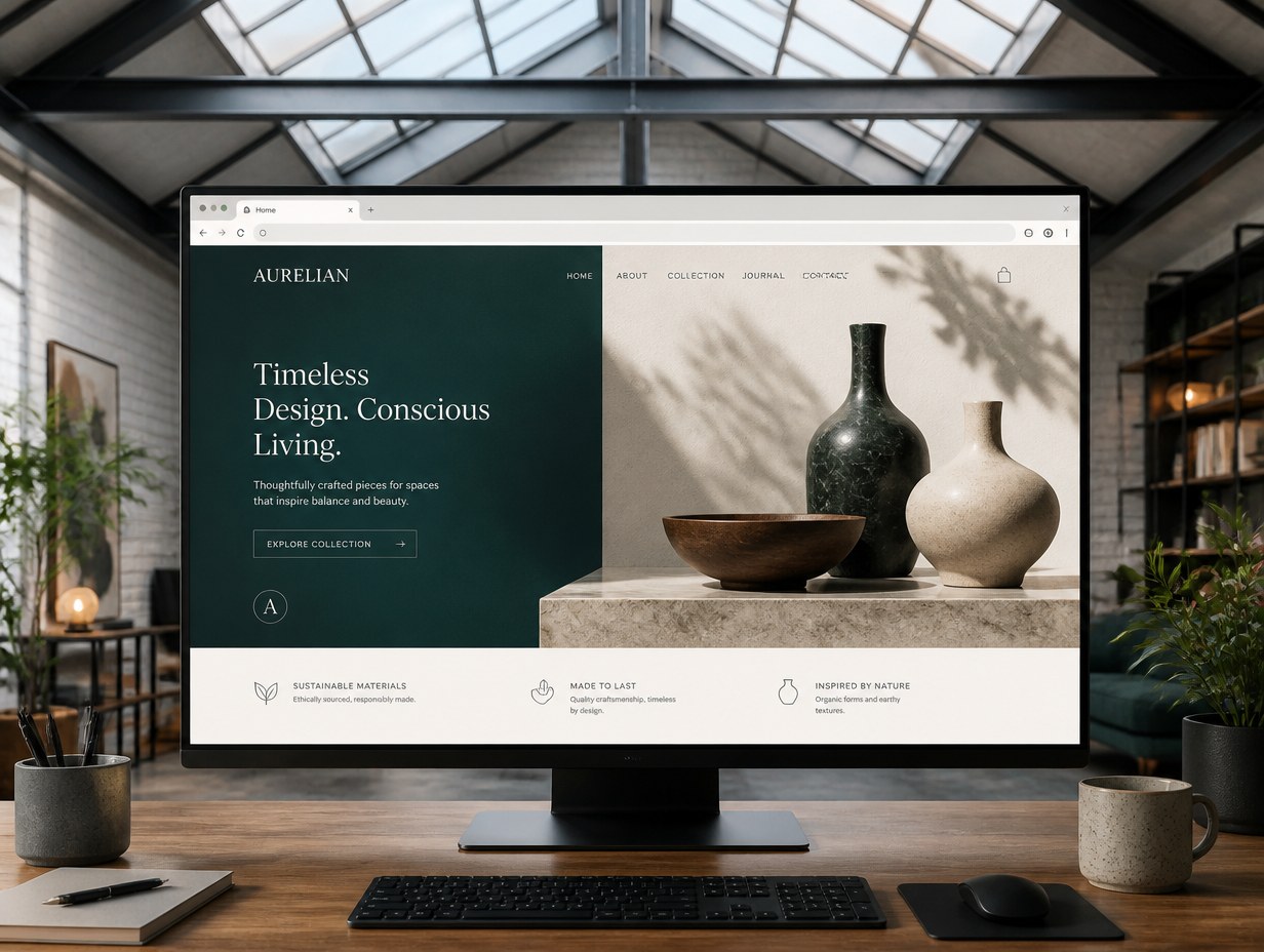 AI-generated browser frame mockup sample