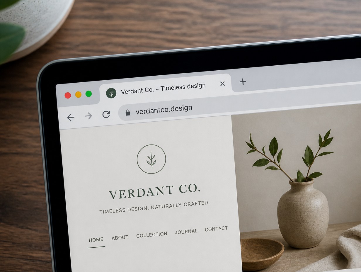 AI-generated browser tab mockup sample