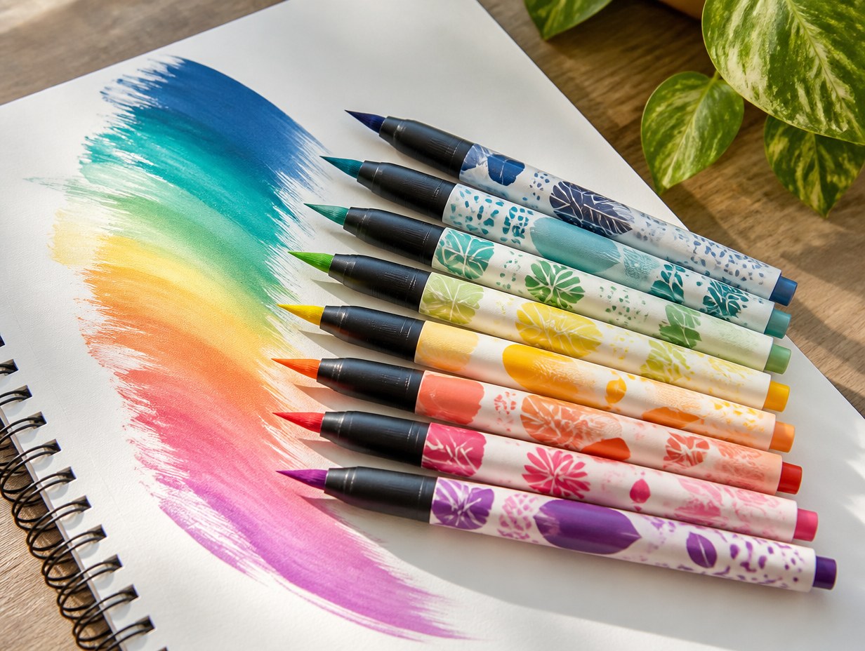 AI-generated brush pen mockup sample