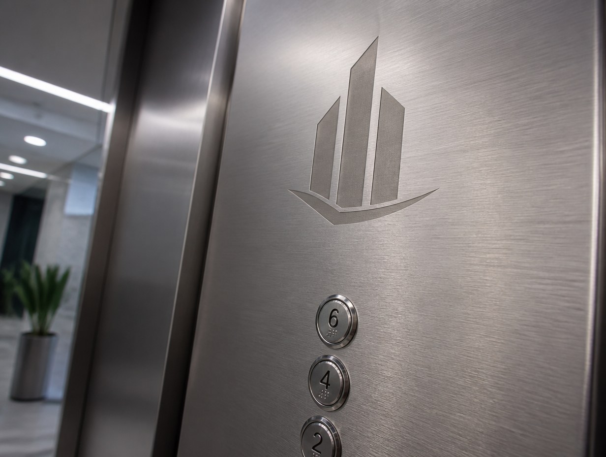 Brushed Metal Logo mockup example