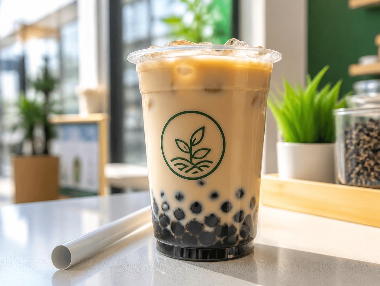 Bubble Tea Cup mockup example
