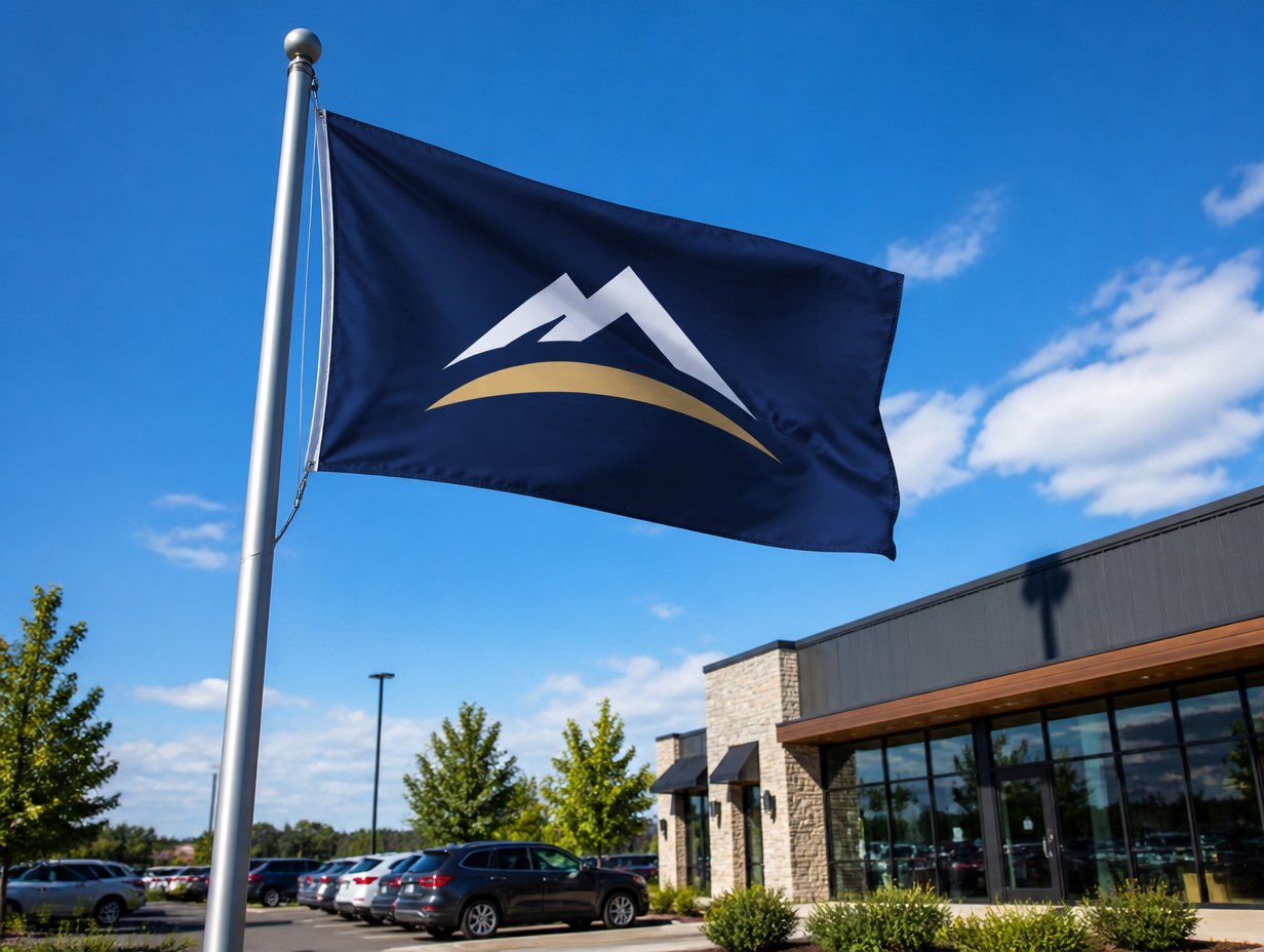 Business Flag mockup example
