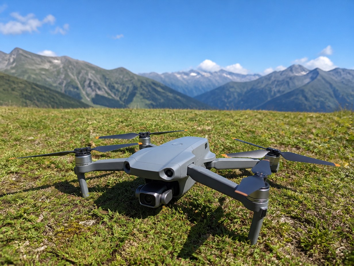 AI-generated camera drone mockup sample