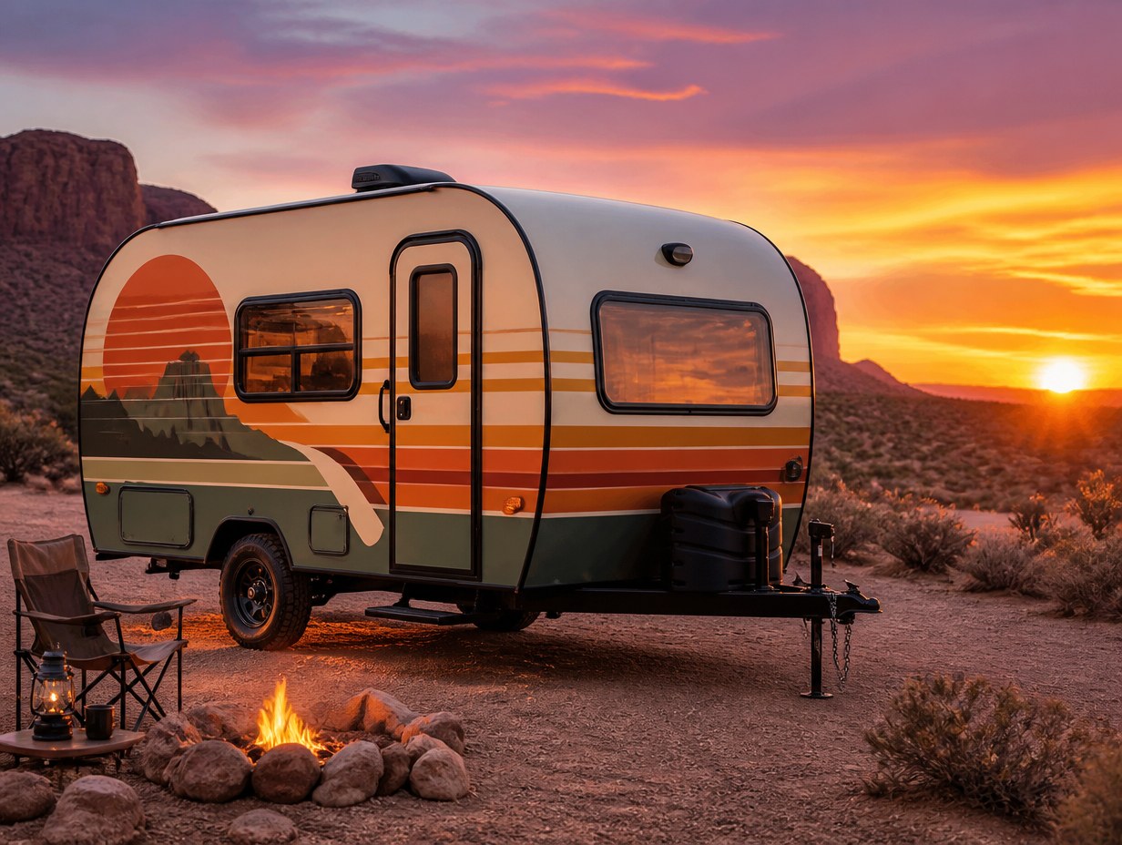 AI-generated camper trailer wrap mockup sample