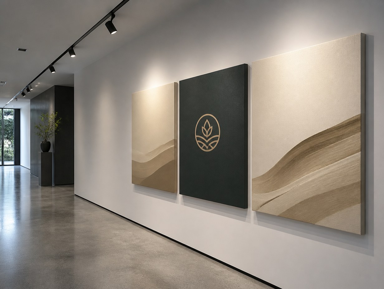AI-generated canvas triptych mockup sample