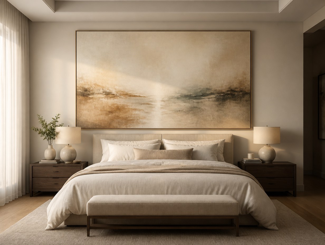 AI-generated canvas wall art mockup sample