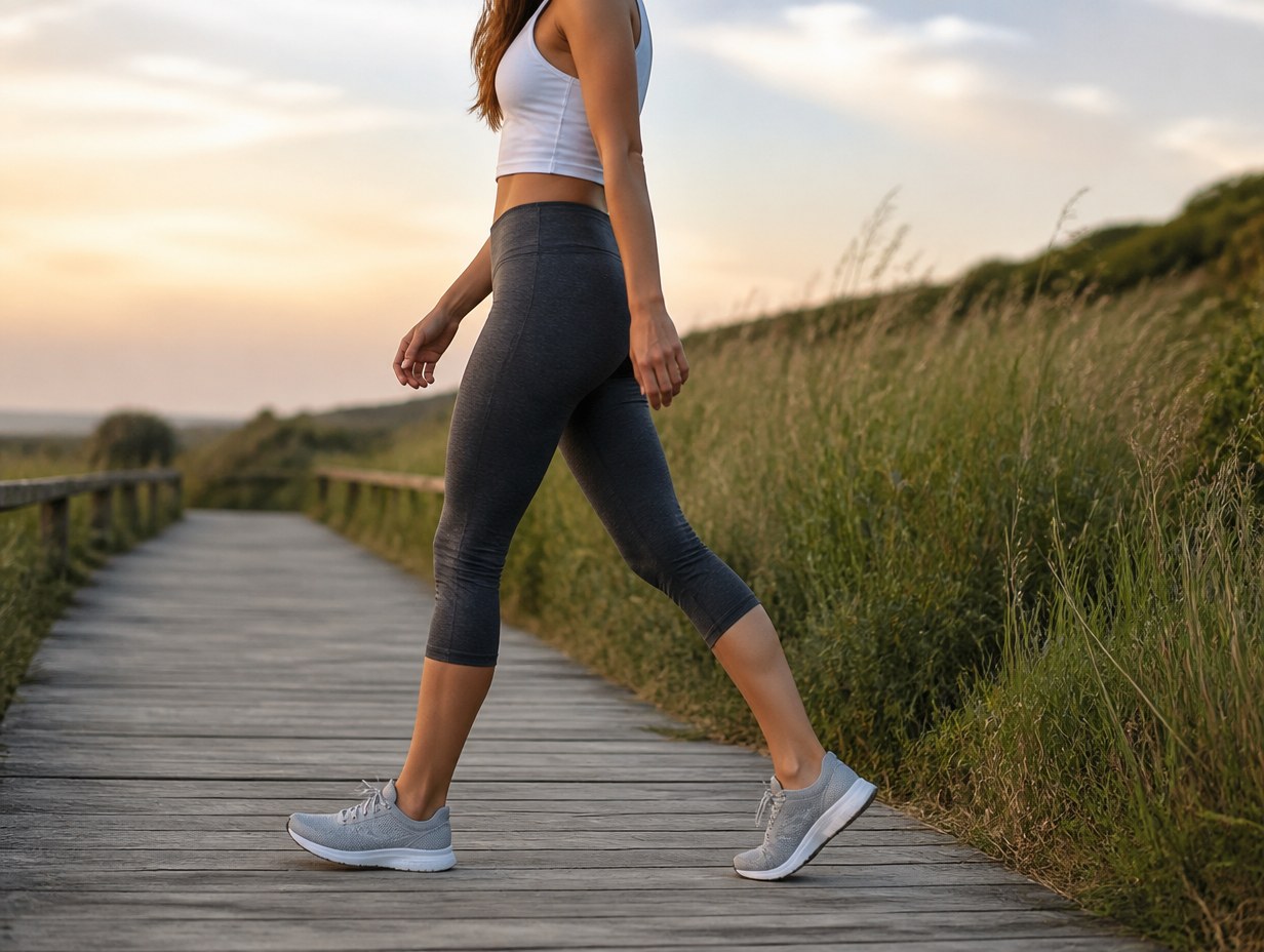 AI-generated capri leggings mockup sample