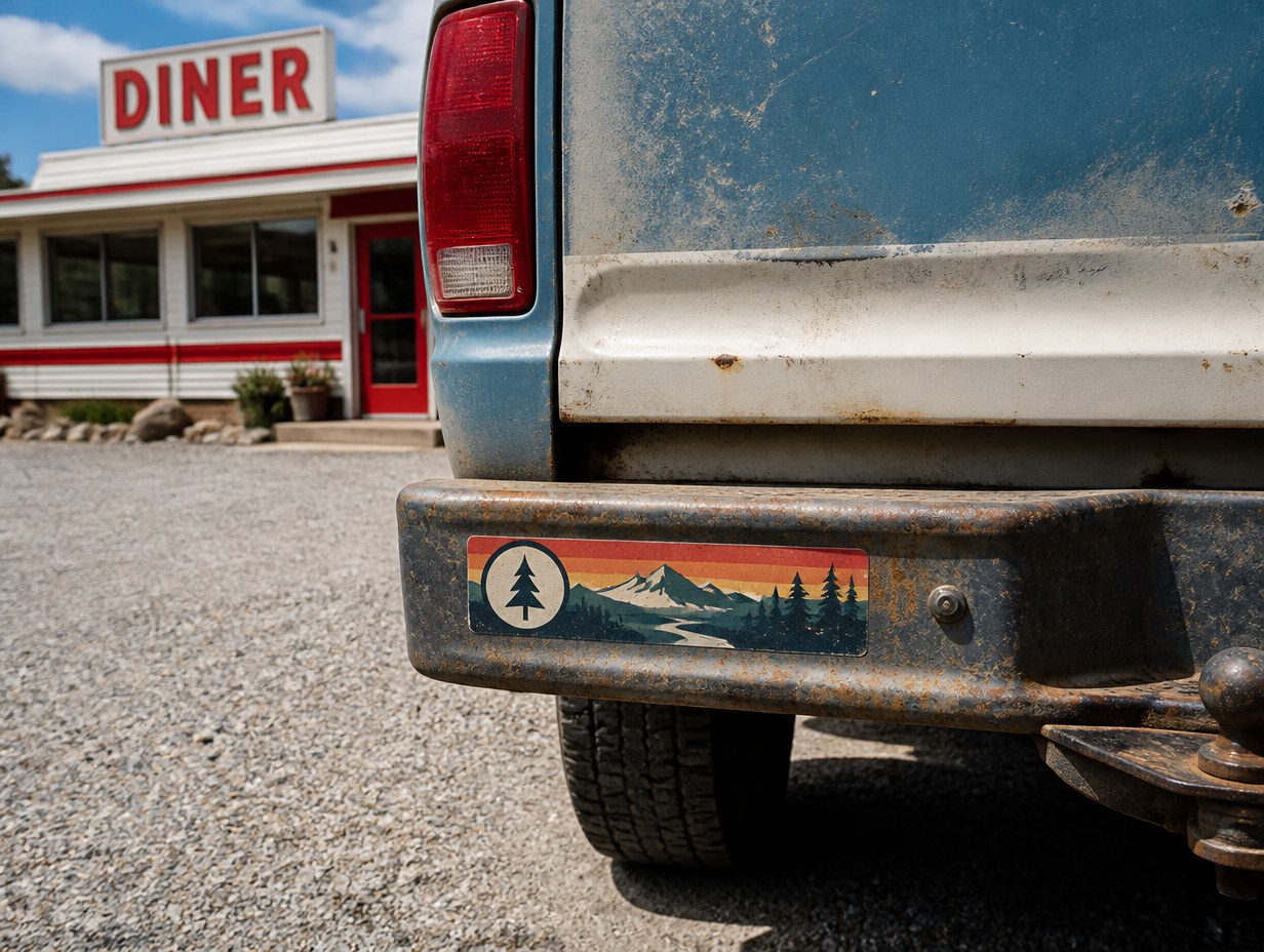Car Bumper Sticker mockup example