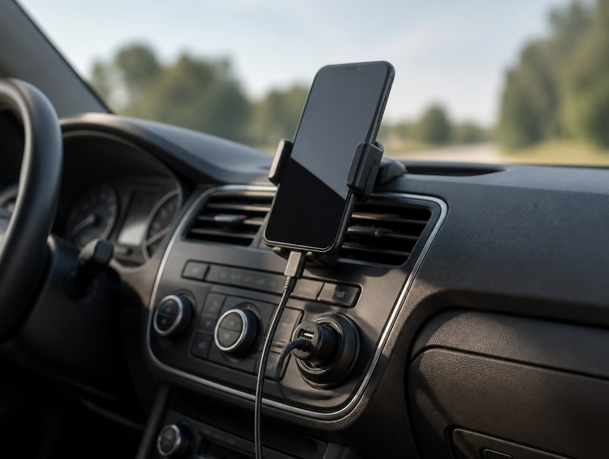 AI-generated car charger mockup sample