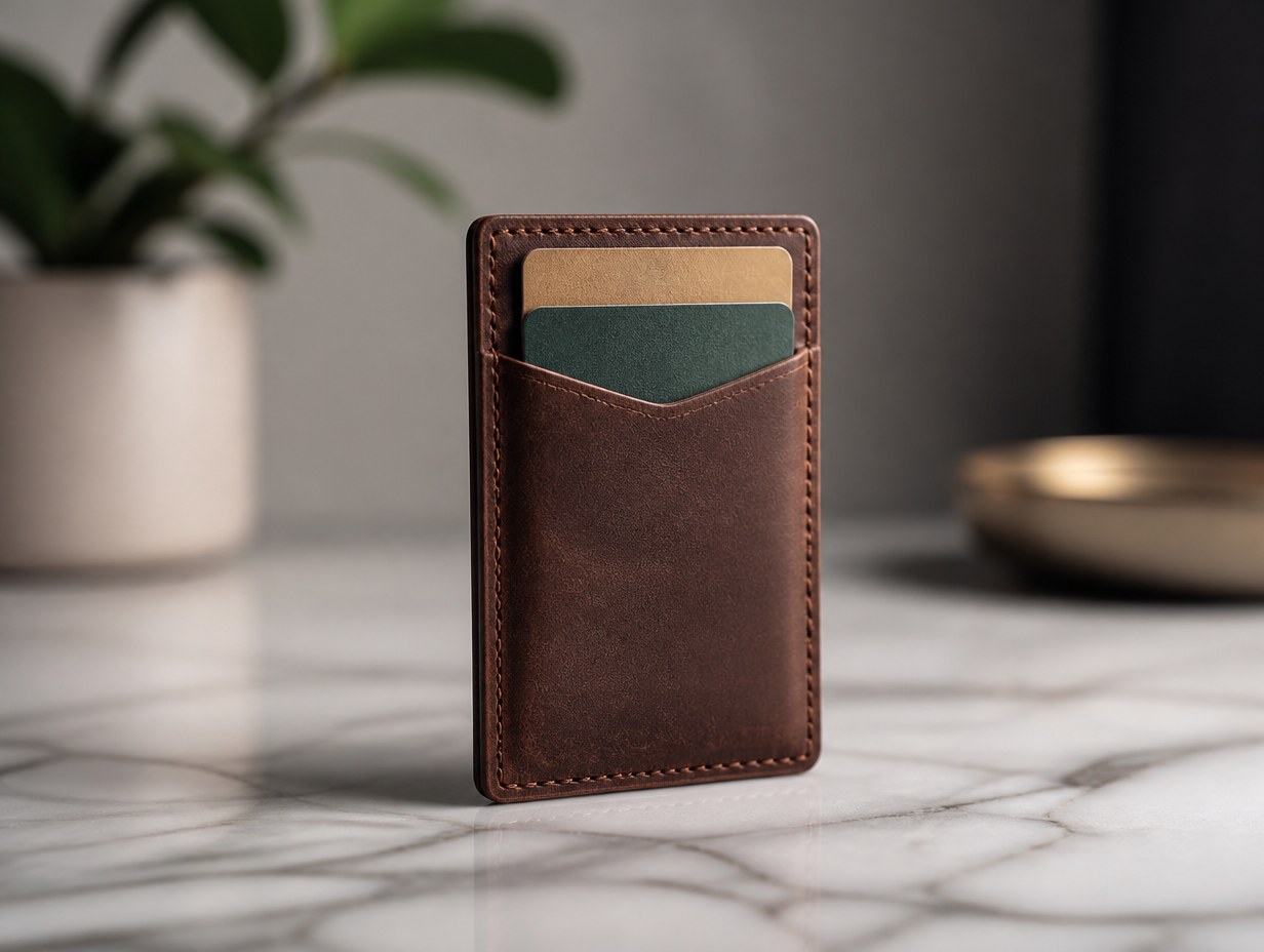 AI-generated card holder mockup sample