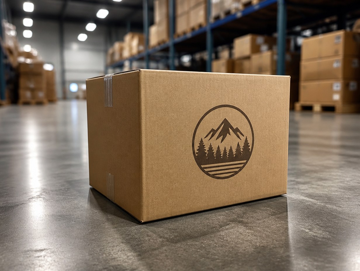 Cardboard Box mockup example