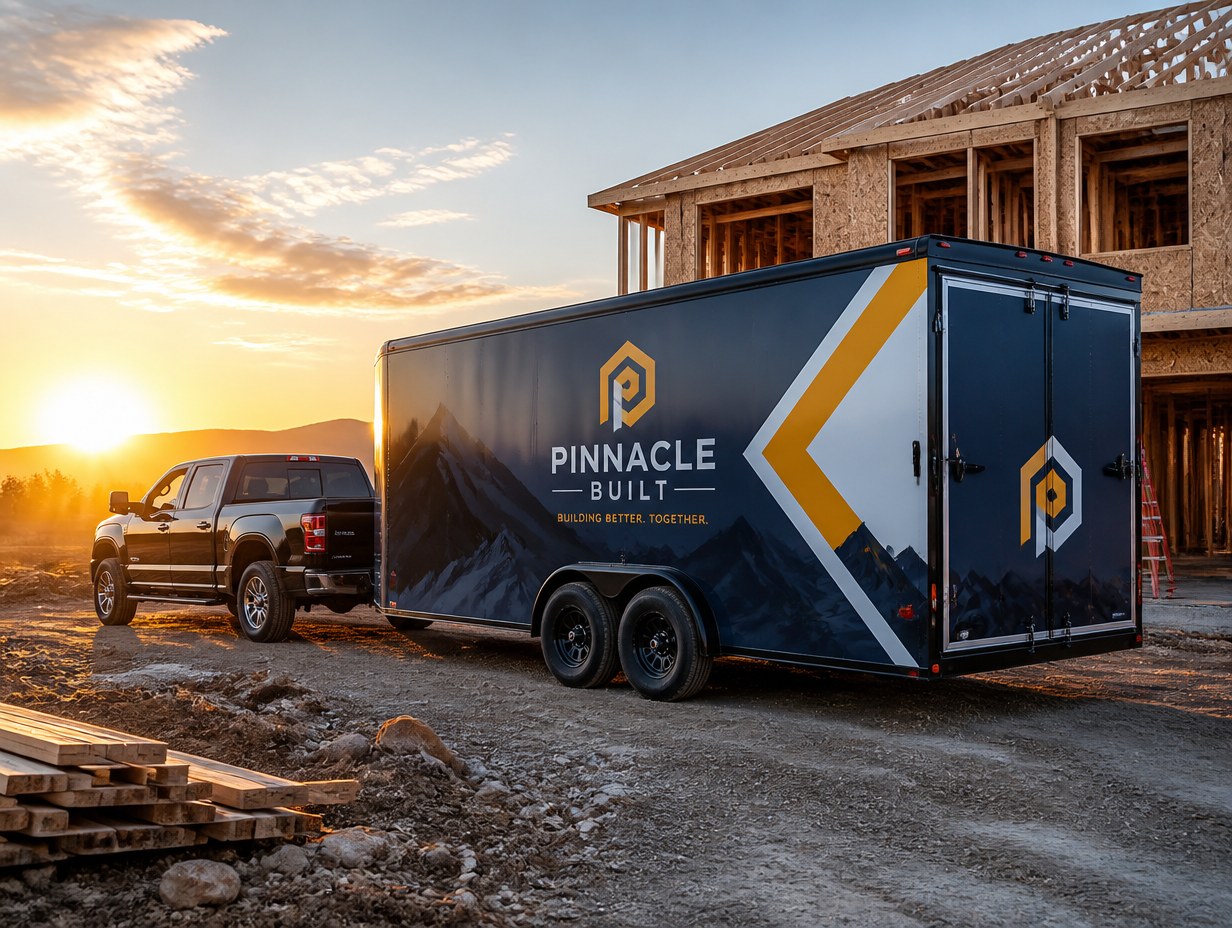 AI-generated cargo trailer wrap mockup sample