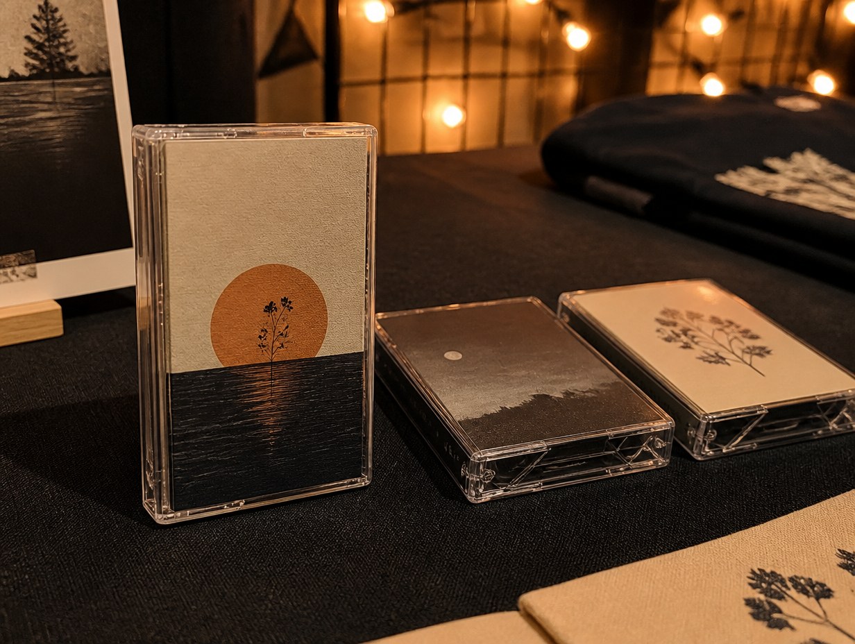 AI-generated cassette single mockup sample