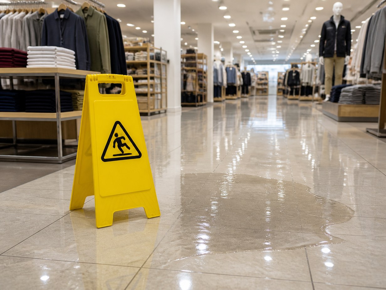 AI-generated caution sign mockup sample