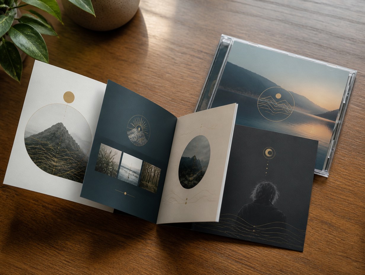 AI-generated cd booklet mockup sample
