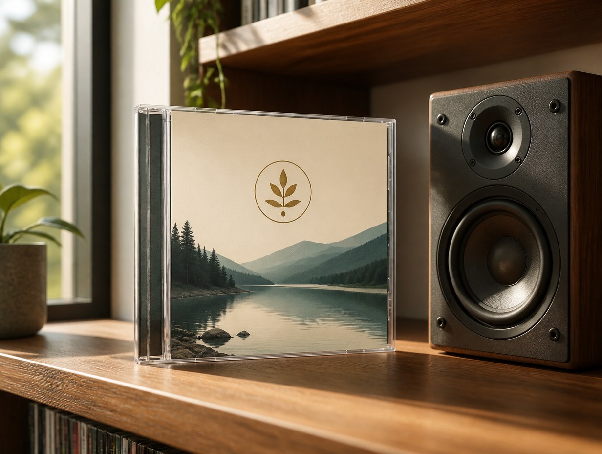 AI-generated cd cover mockup sample