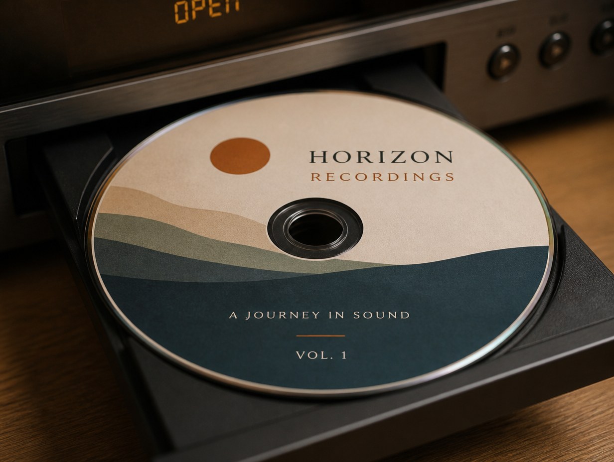 AI-generated cd label mockup sample