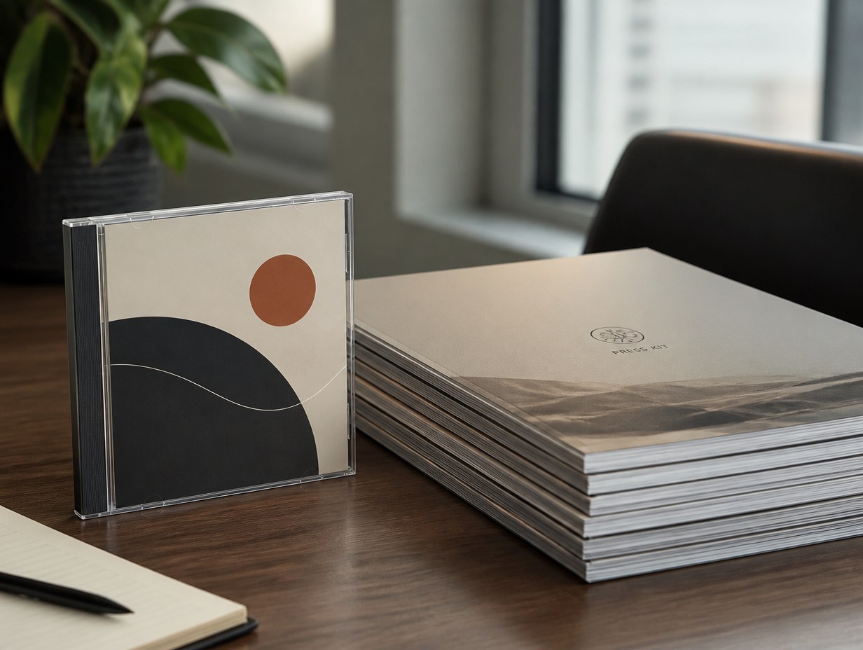 AI-generated cd single mockup sample