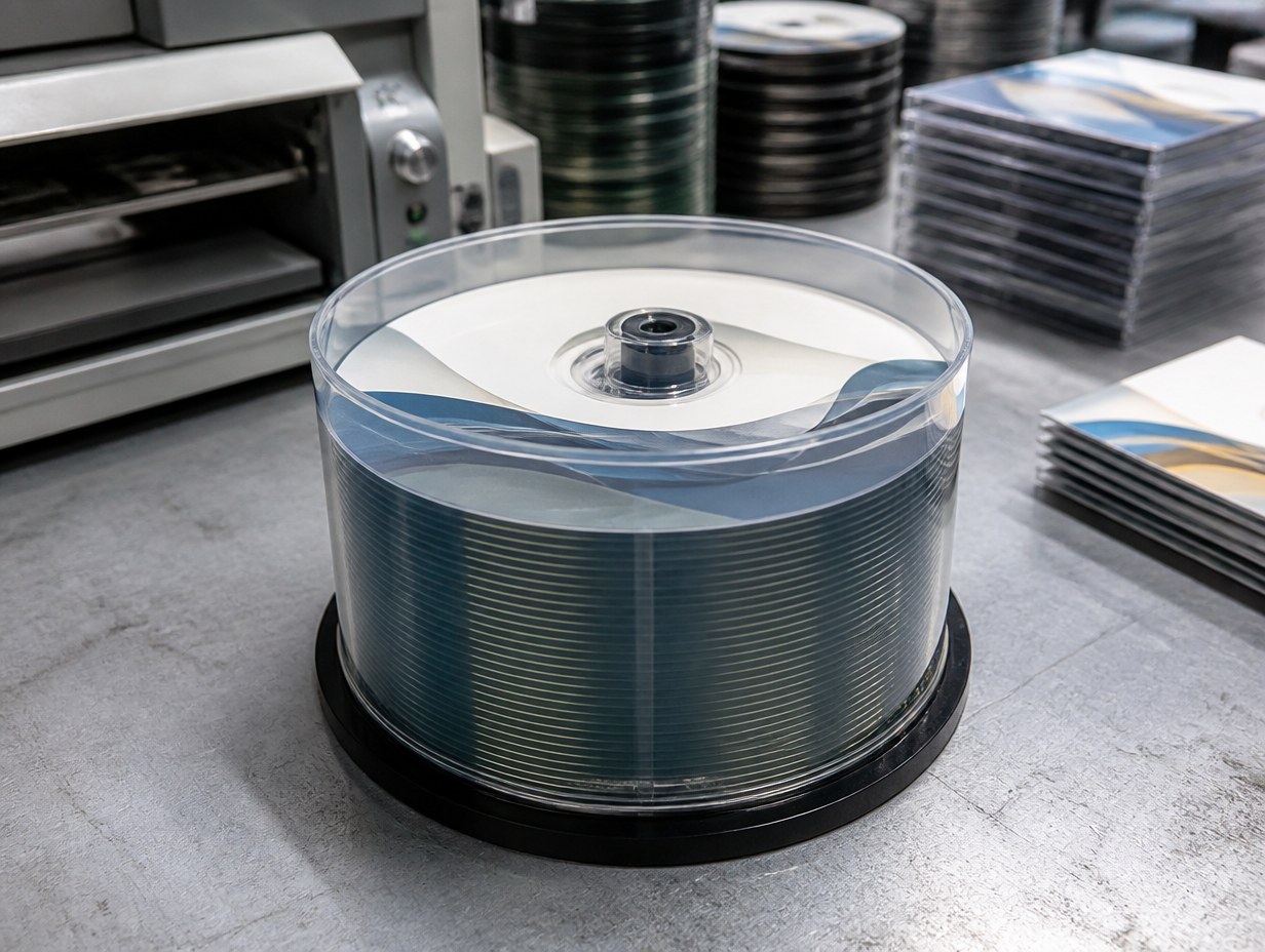 AI-generated cd spindle mockup sample