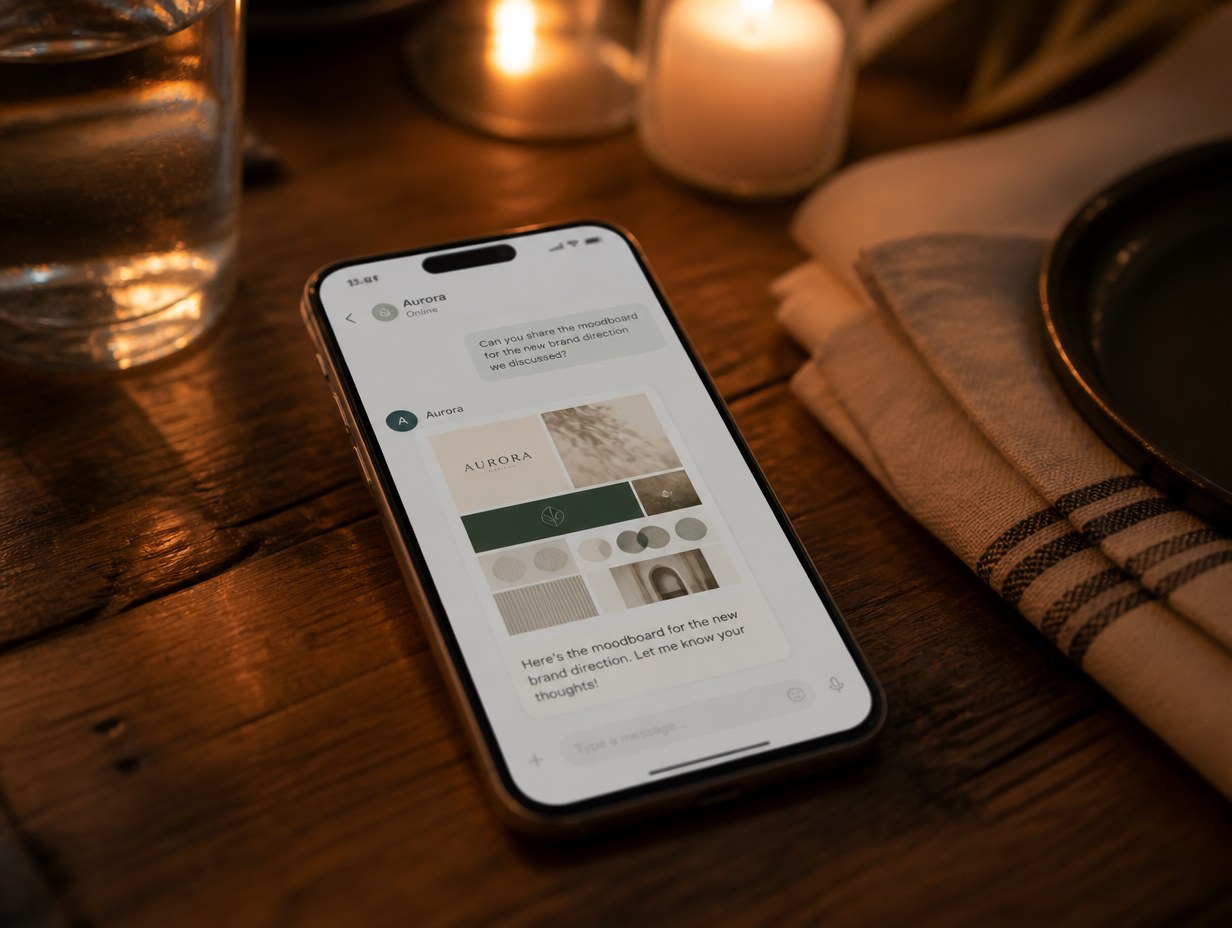 AI-generated chat app mockup sample