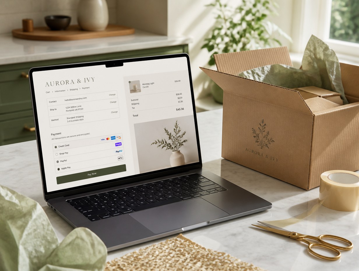 AI-generated checkout page mockup sample