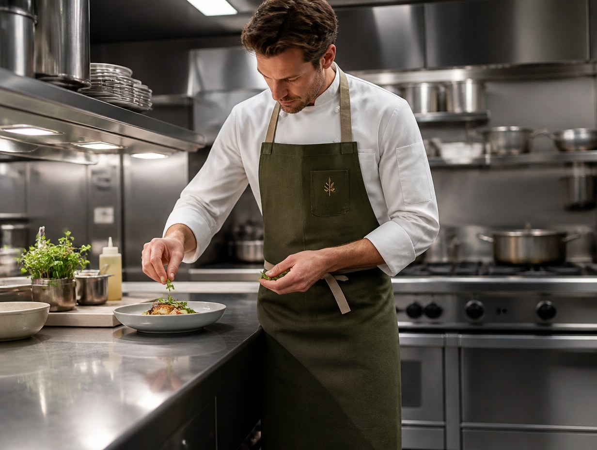 AI-generated chef apron mockup sample