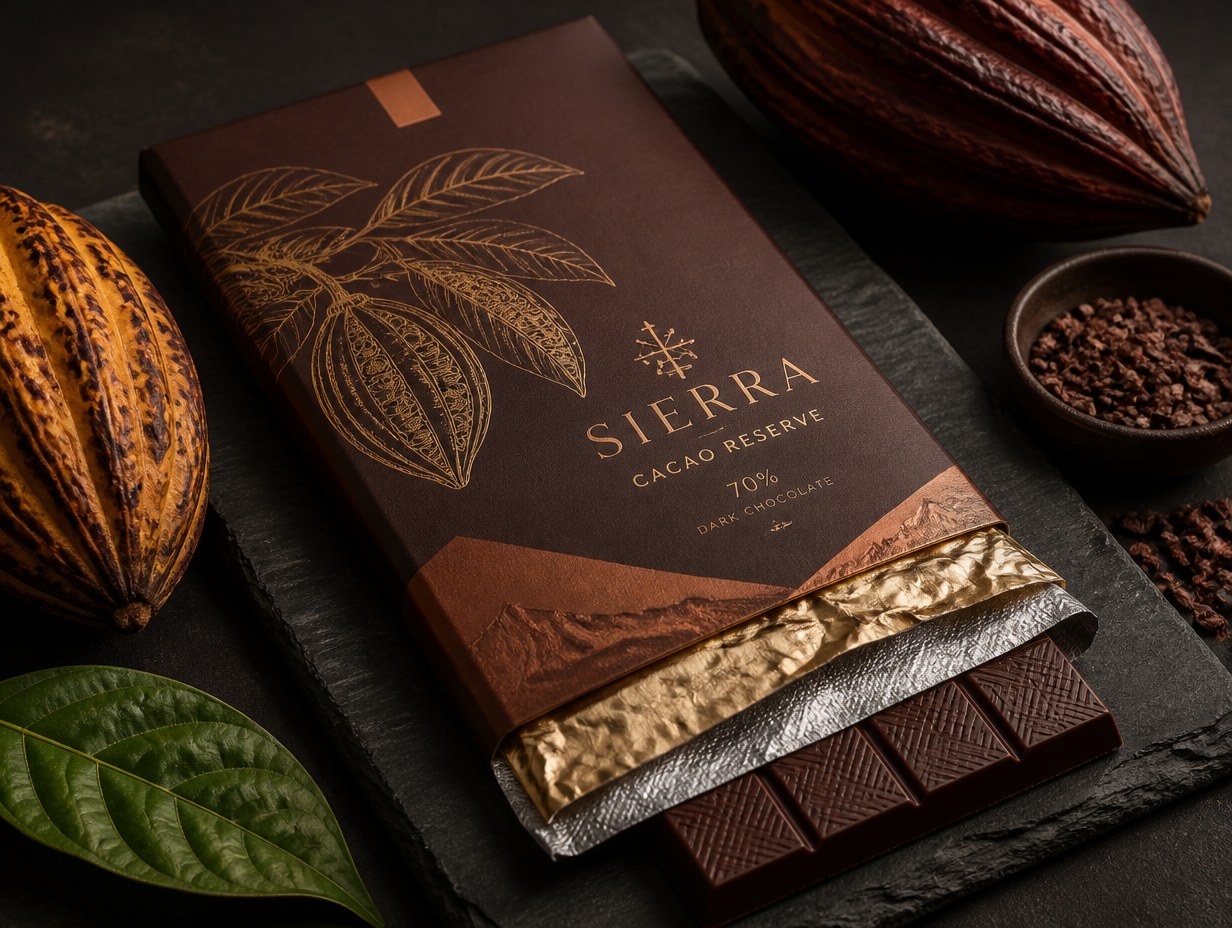 Chocolate Bar Wrapper mockup example