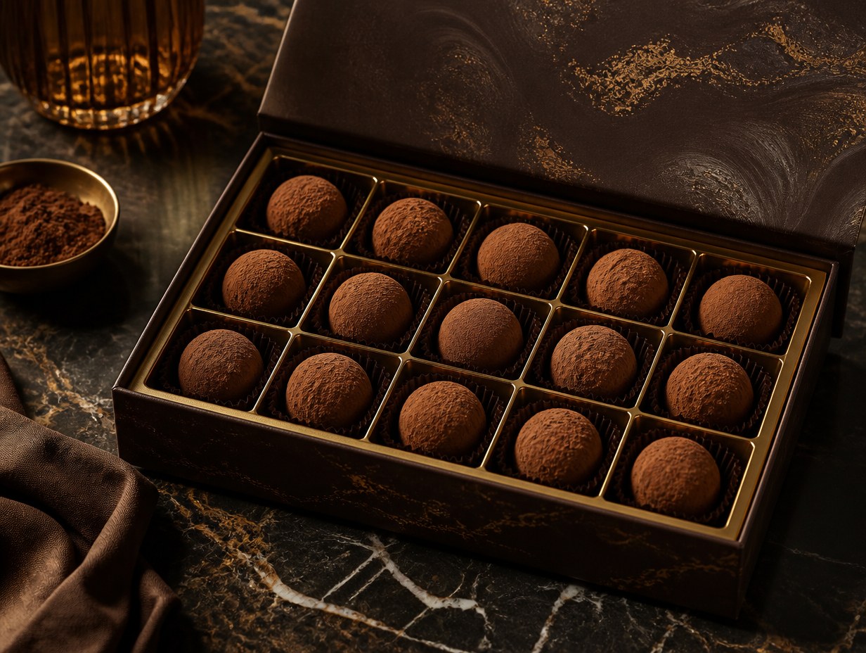 Chocolate Truffle Box mockup example