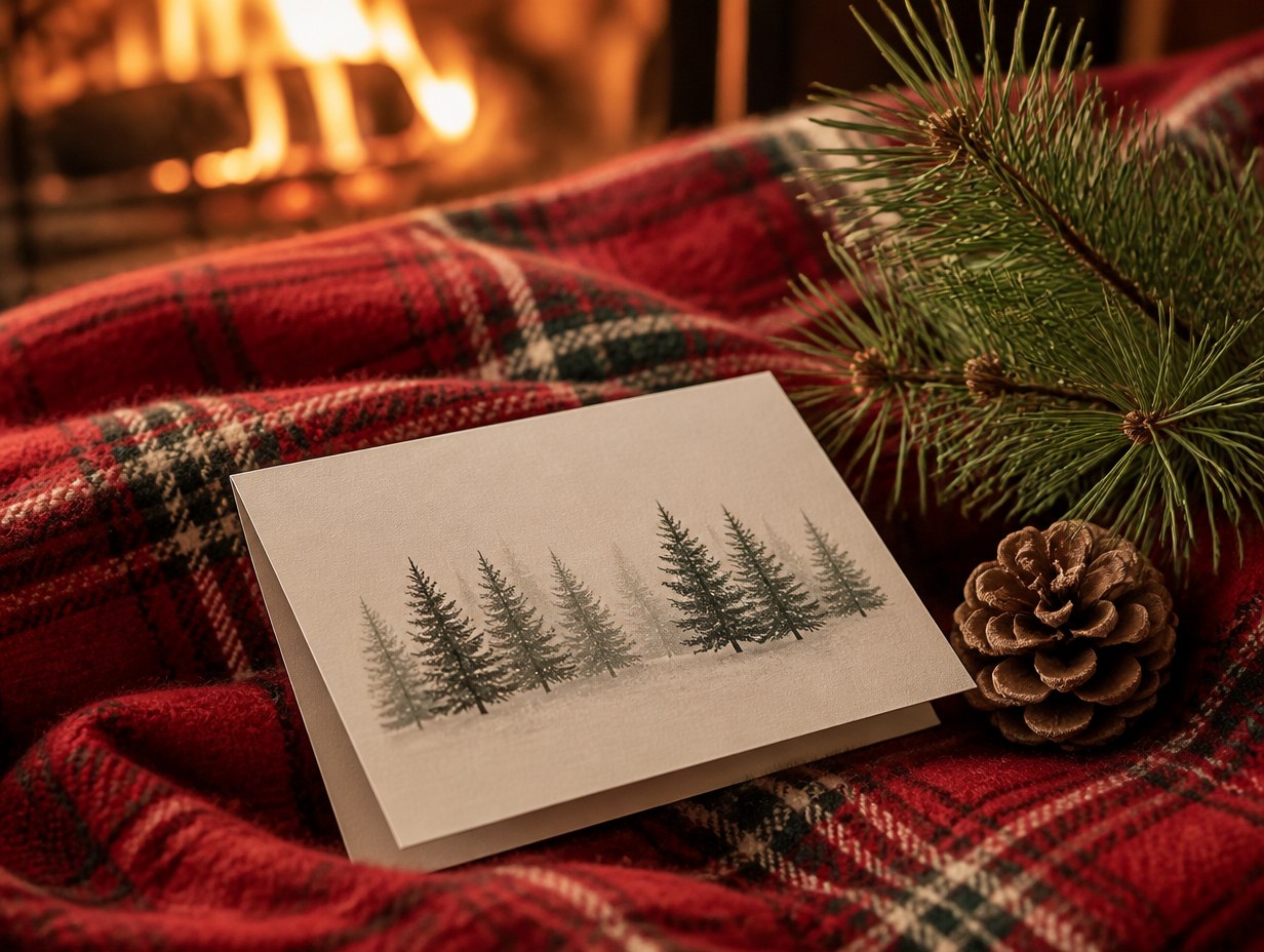 AI-generated christmas card mockup sample