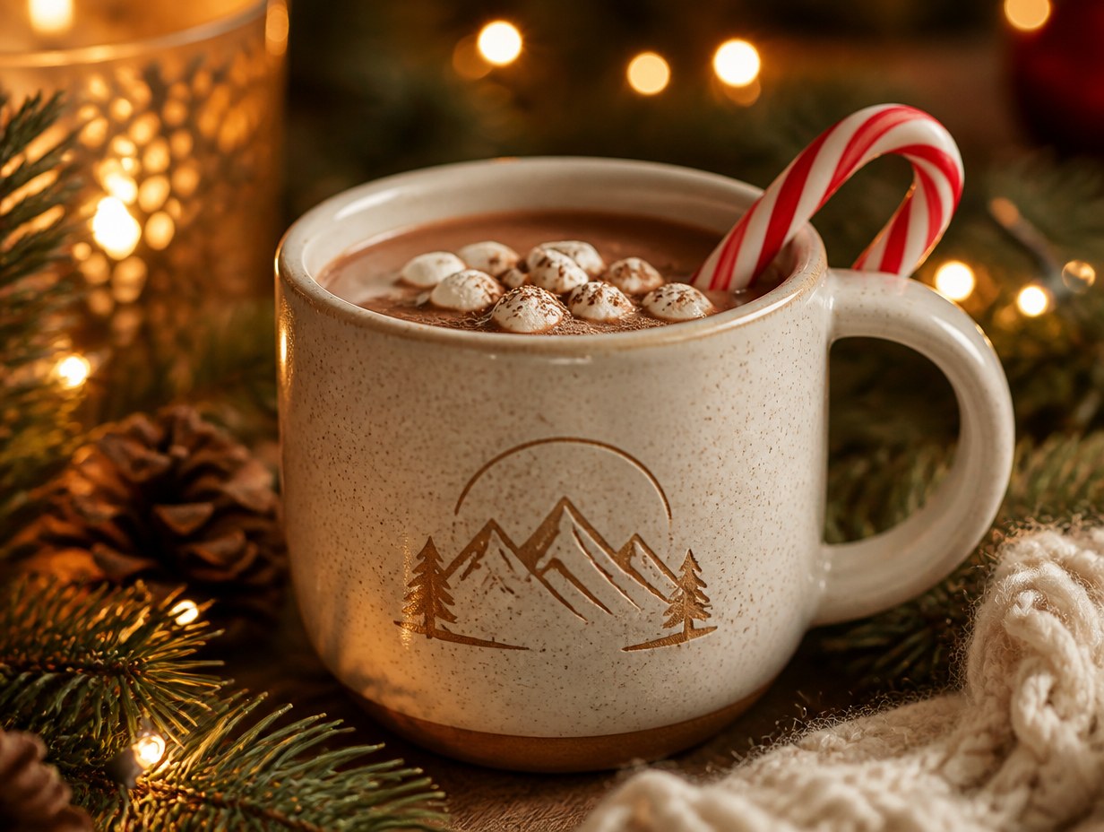 AI-generated christmas mug mockup sample
