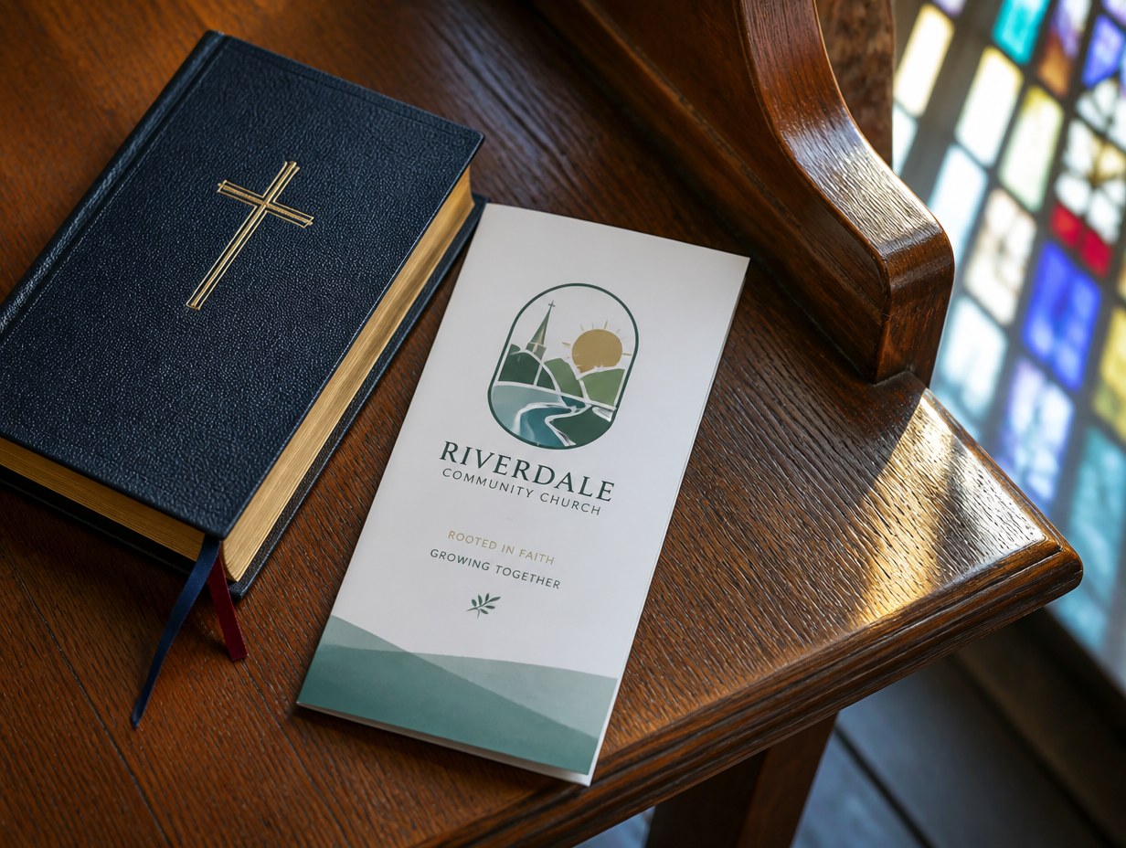 Church Pamphlet mockup example