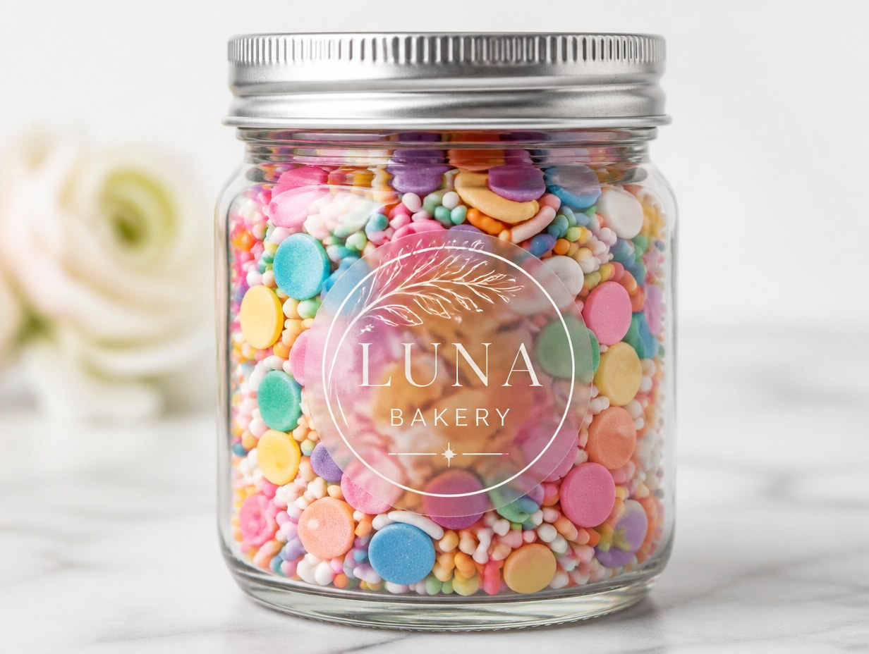 AI-generated clear label mockup sample