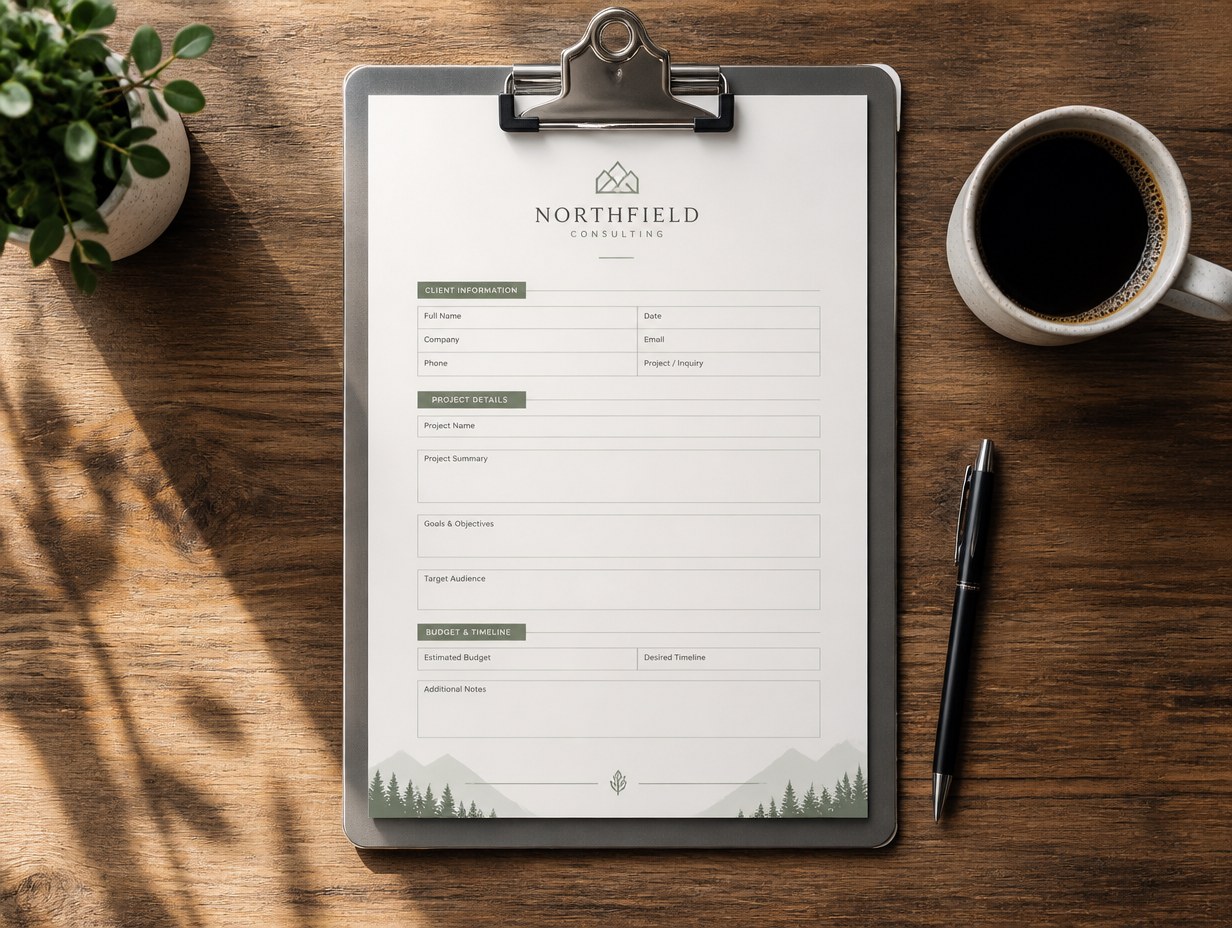 AI-generated clipboard with paper mockup sample