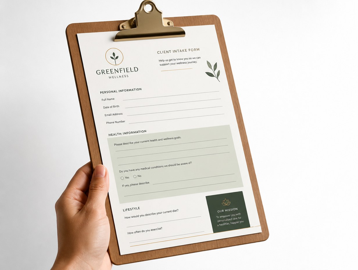 AI-generated clipboard mockup sample