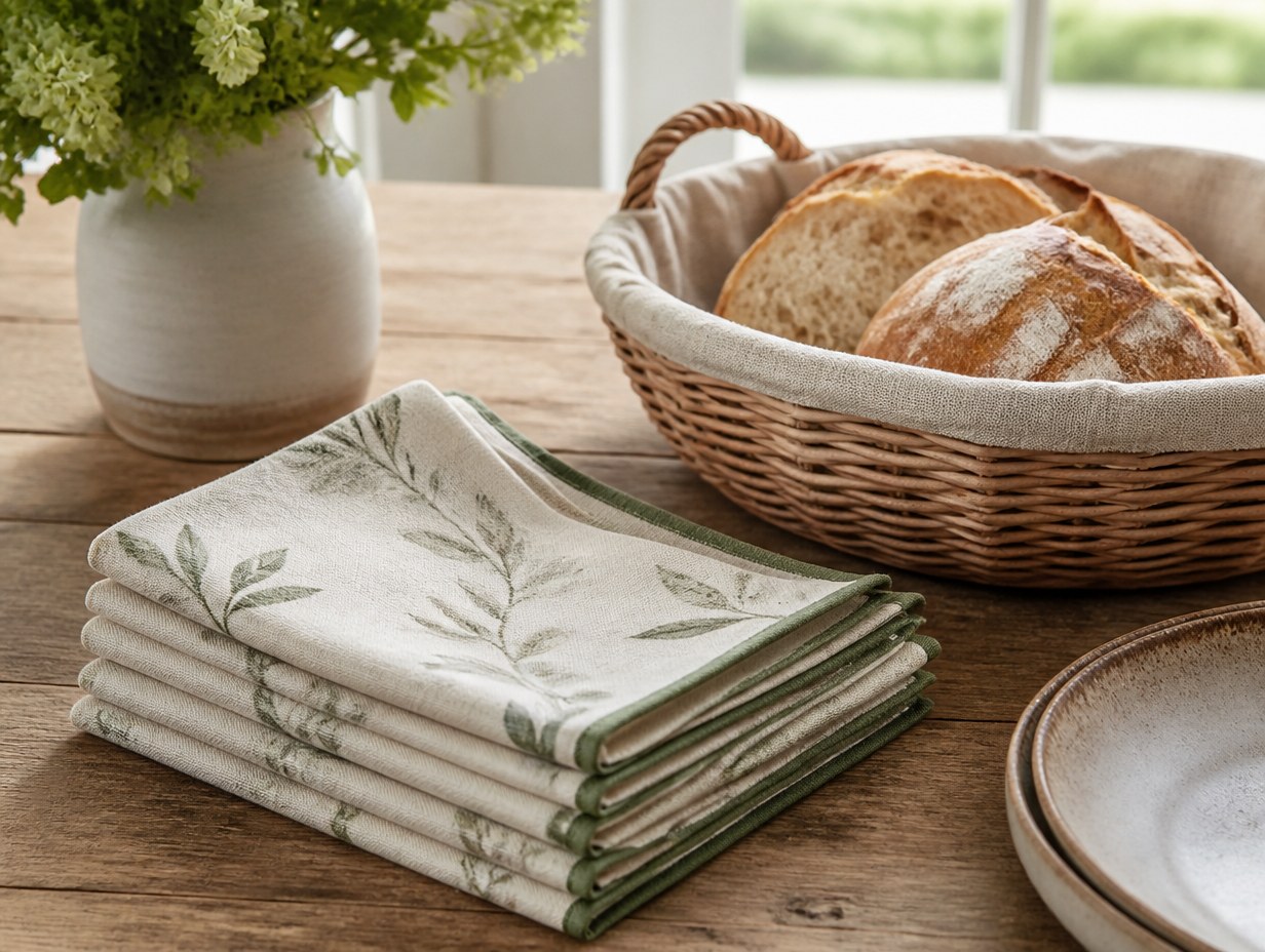 AI-generated cloth napkin mockup sample