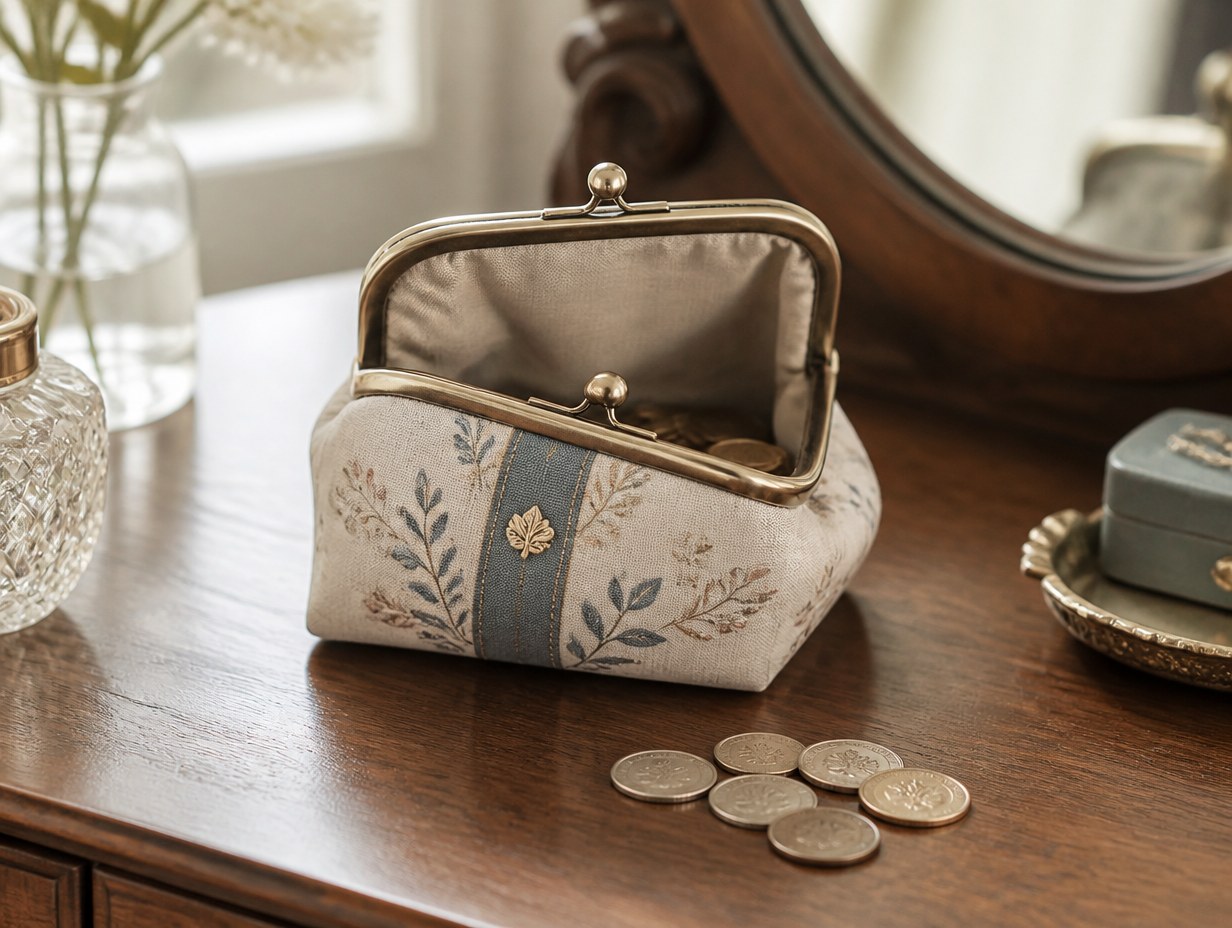 AI-generated coin purse mockup sample